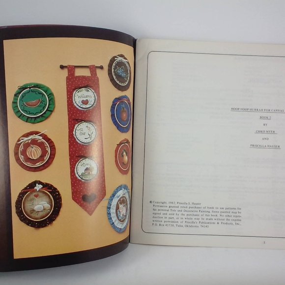 Pricilla Hauser Presents "Hoop Hoop Hurrah for Canvas Painting! 1982 LOT#6 - Picture 3 of 6